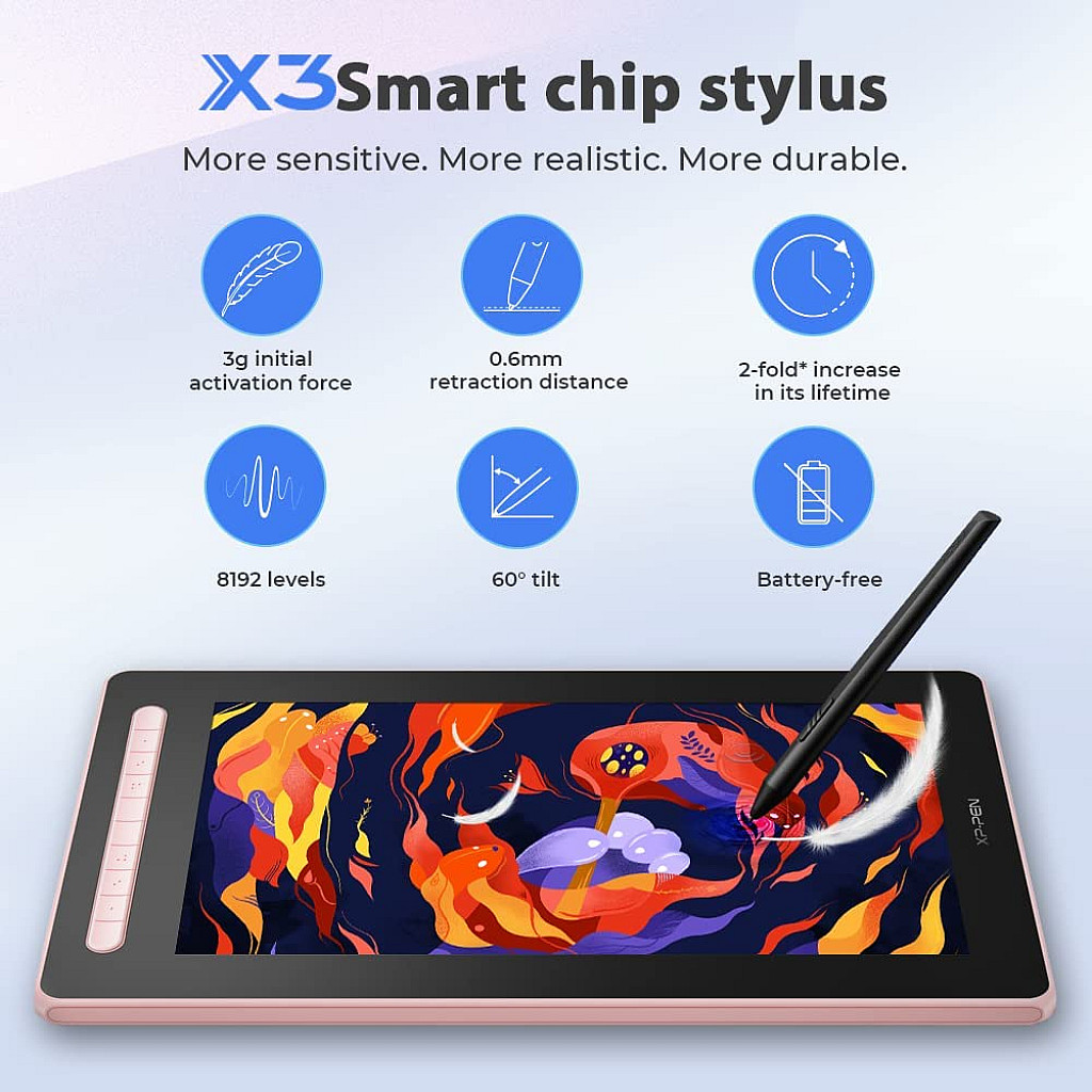 XPPen Artist 16 (2nd Gen)-Pink | DGtizers