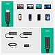 Ugreen cable extension cord USB Type-C 3.1 (female) - USB Type-C 3.1 (male) 0.5m-black