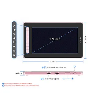 XPPen Artist 12 (2nd Gen) - Pink