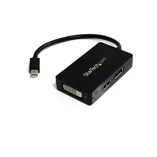 3-in-1 Mini DisplayPort to DisplayPort DVI or HDMI converter