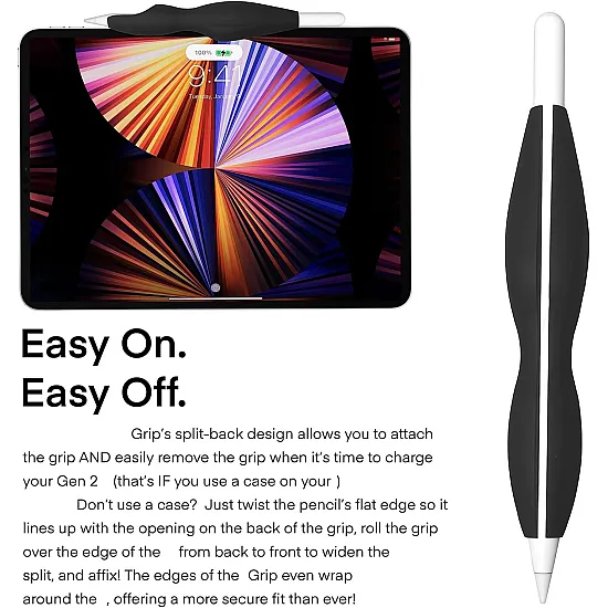 Comfortable Pen Grip Holder Sleeve for Pencil 2 Gen Tablet Touch Pen Protective Cover Case