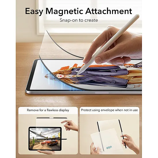 سكرين بروتيكتور مغناطيسي لشاشة جهاز iPad Pro 13 بوصة M4 بملمس ورقي (2024)