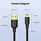 UGREEN USB 2.0 A Male to Mini 5 Pin Male Cable 1m (Black)