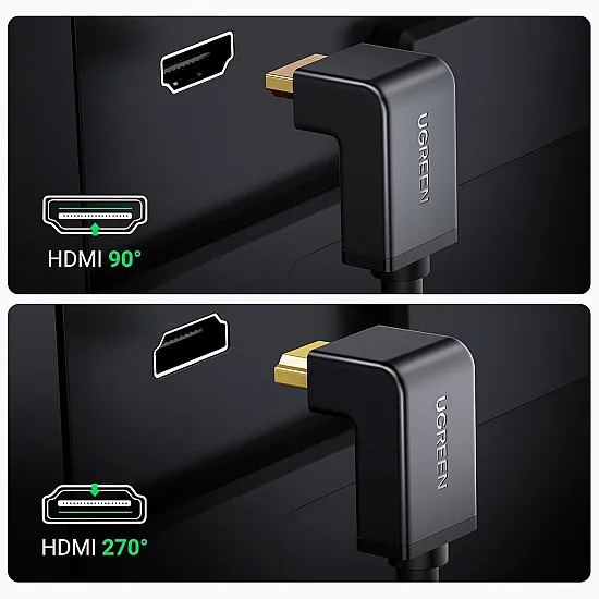 Ugreen HDMI Cable Right Angel 90 Degree 2m (black) HD103 -10173