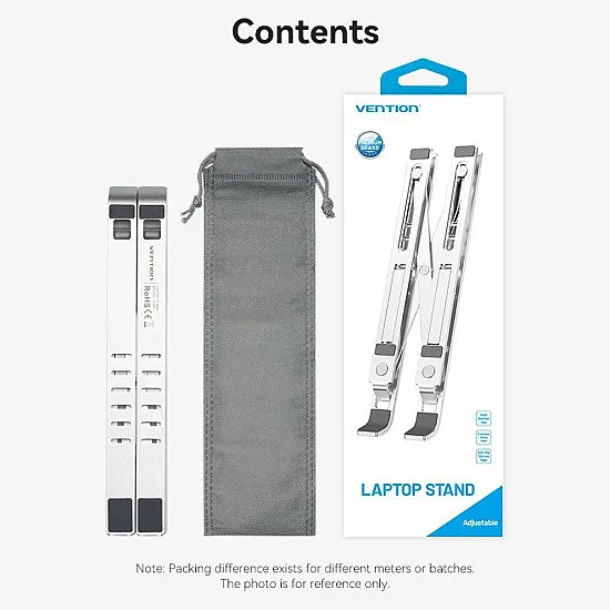 Vention Foldable Laptop Stand Silver Aluminum Alloy Type