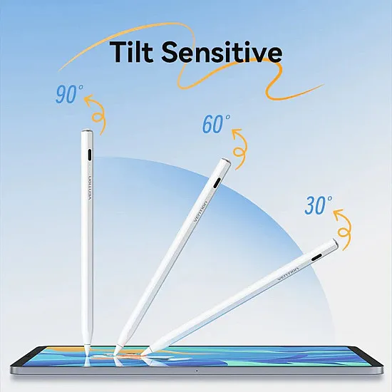 Vention Stylus Pen for iPad with Palm Rejection & Touch Switch White