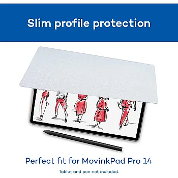 Wacom MovinkPad Pro 14 Tablet Cover, Slim Screen Cover with Pen Tab, Light Gray