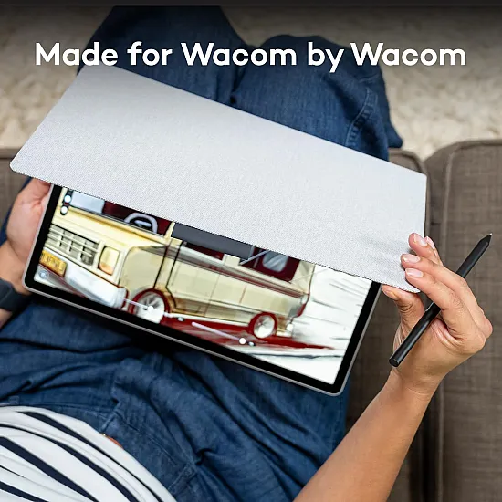 Wacom MovinkPad Pro 14 Tablet Cover, Slim Screen Cover with Pen Tab, Light Gray