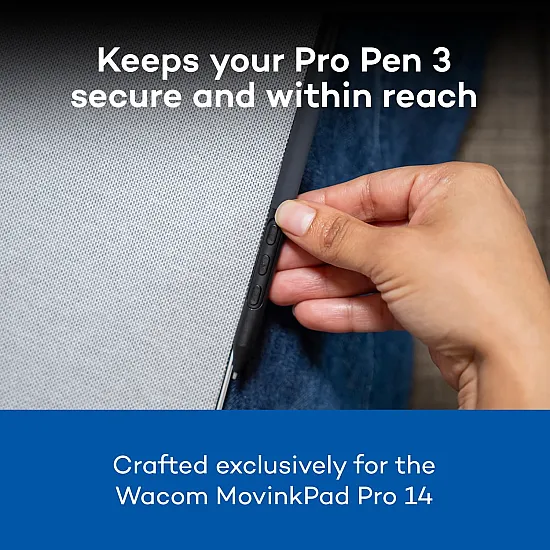 Wacom MovinkPad Pro 14 Tablet Cover, Slim Screen Cover with Pen Tab, Light Gray