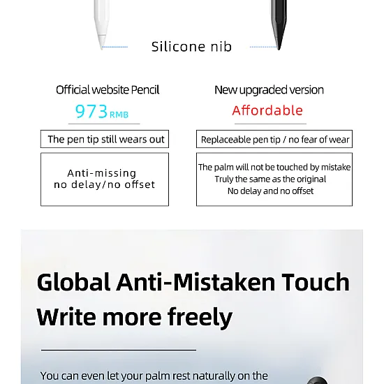 Ruidian Magnetic Active Stylus Pen (Black) - Q503
