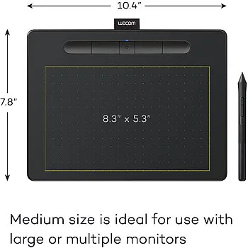 Wacom Intuos CTL-6100WLK-N Bluetooth (Medium/Black) جرافيك تابلت 