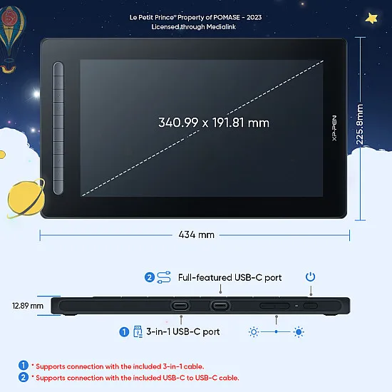 XPPen Artist 16 (2nd Gen) -  Le Petit Prince Edition