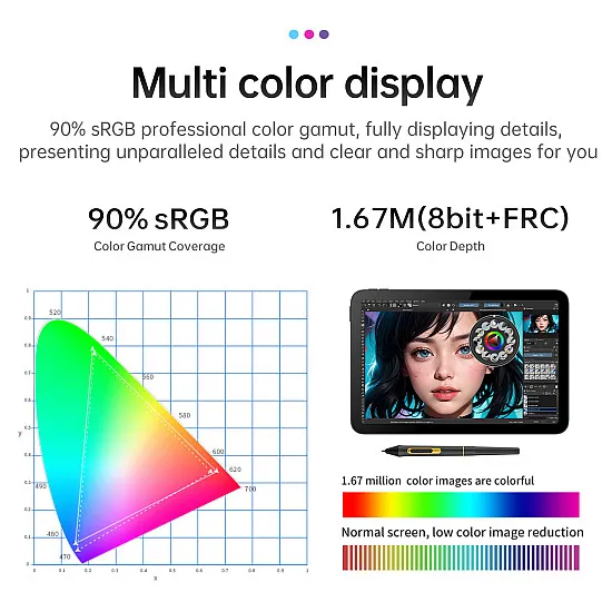 BOSTO BT-101C Pen tablet monitor - blue