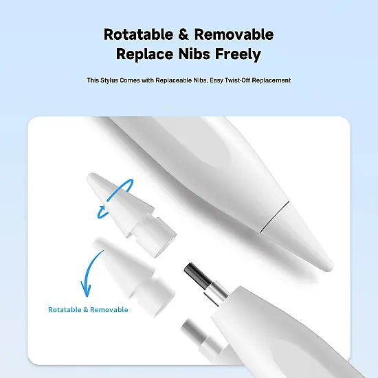 Ruidian Active Stylus Pen for iPad with 40-Hour Battery Life, and Palm Rejection - PC003